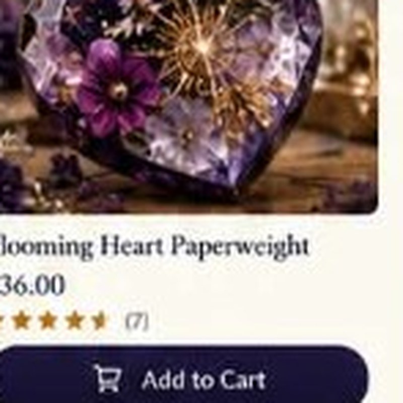 Blooming Heart Paperweight